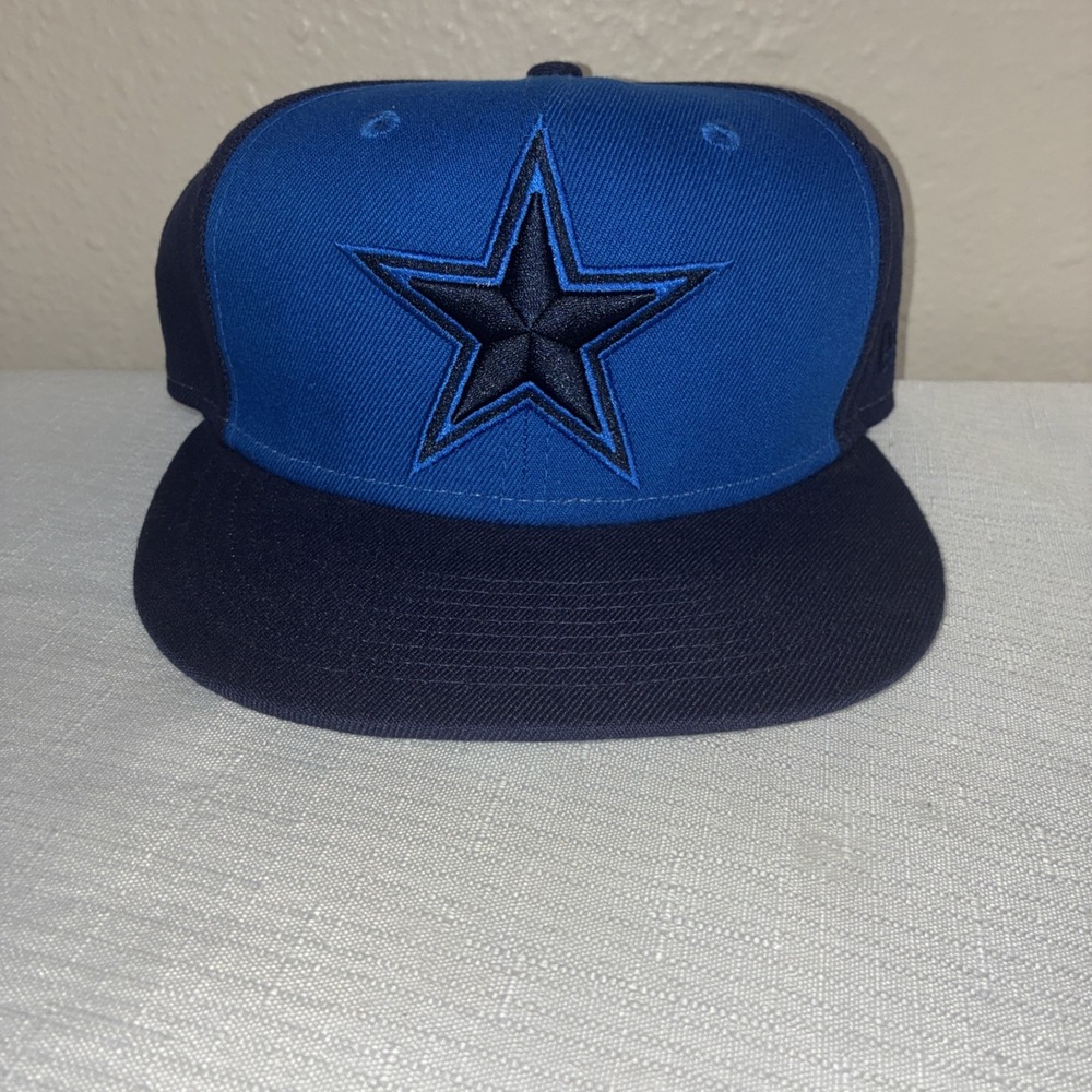Dallas Cowboys Hat Cap Fitted Size 7 1/4 Blue Navy Black New Era 59fifty NFL